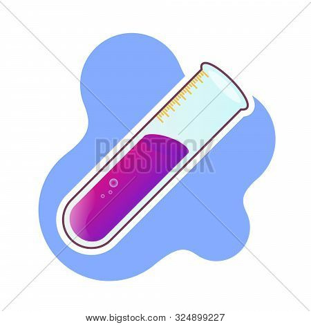 Test Tube Vector Illustration. Set Of Laboratory Equipment