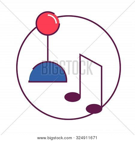 Joystick And Meldoy Icon. Idea Of Entertainment And Fun.