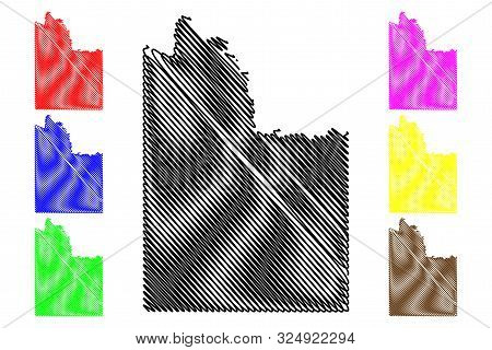 Wilbarger County, Texas (counties In Texas, United States Of America,usa, U.s., Us) Map Vector Illus