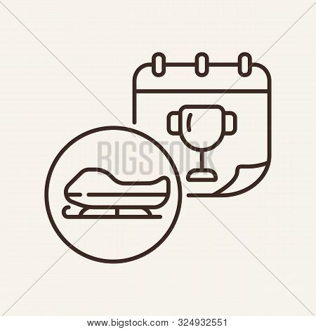 Bobsleigh Prize Line Icon. Winter, Bobsleigh, Sport. Winter Sport Concept. Vector Illustration Can B