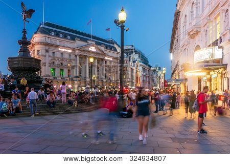 Picadilly Circus - Theater District - In The Evening, London