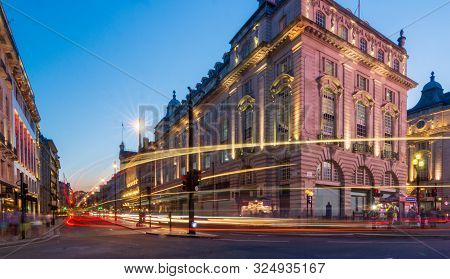 Picadilly Circus - Theater District - In The Evening, London
