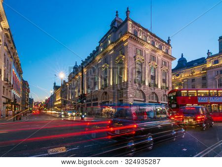 Picadilly Circus - Theater District - In The Evening, London