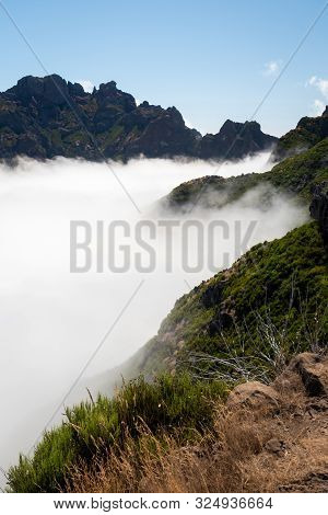 Over The Clouds In Pico Ruivo In Madeira