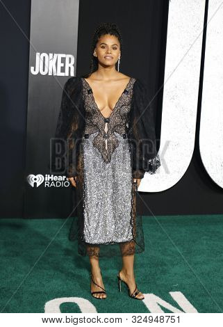 Zazie Beetz at the Los Angeles premiere of 'Joker' held at the TCL Chinese Theatre IMAX in Hollywood, USA on September 28, 2019.