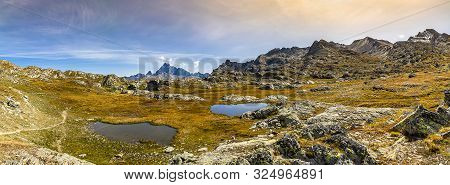 The Lake On The Longet Hill On The Border Between France And Italy