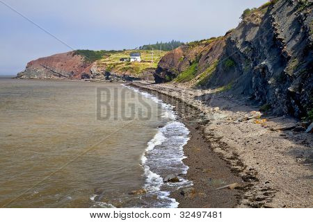 Mondo famose fossile scogliere della baia di Fundy, di Joggins, Nova Scotia, Canada. Un Heri del mondo dell'UNESCO