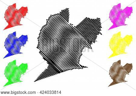 Lincoln County, State Of West Virginia (u.s. County, United States Of America, Usa, U.s., Us) Map Ve