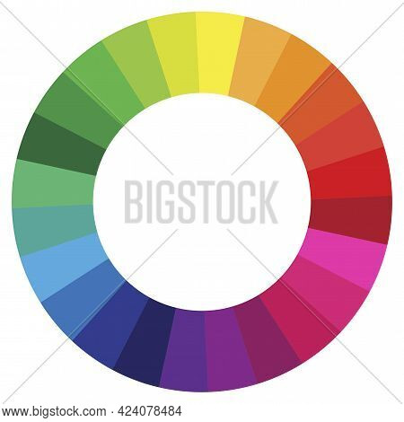 Colors Spectrum. Ink Painting Style. Vector Illustration. Stock Image.