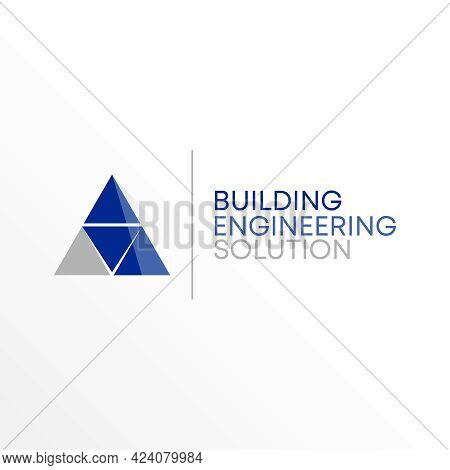 Triangle Logo Free Vector Stock. Building Abstract Design Concept. Can Be Used As A Symbol Related T