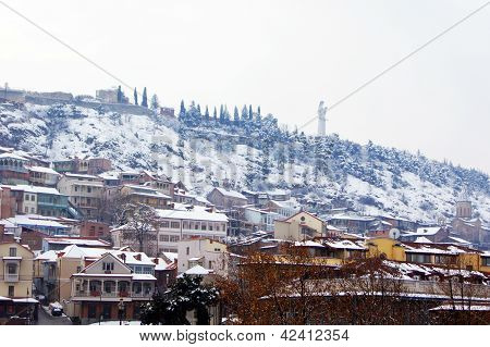Churches And Domes Of Tbilisi, View To Historical Part Of The Capital Of Republic Of Georgia