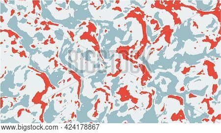 Abstract Vector Grunge Background. Chaotic Color Shapes With Uneven Edges.
