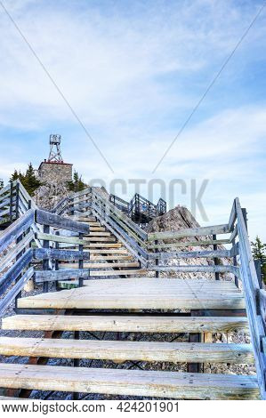 Remnants Of The Historic Cosmic Ray And Old Weather Station Atop Sulphur Mountain On Sanson's Peak I
