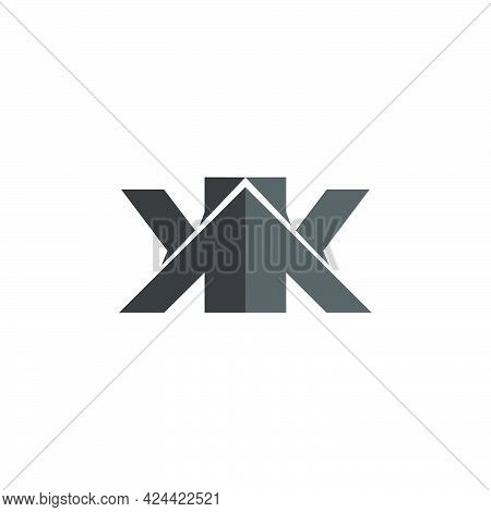 Letter Kk Building Simple Logo  Unique Unusual Brand Identity For Your Product Company