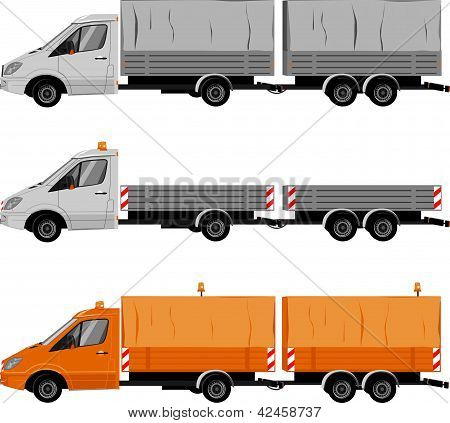 Transportér s přívěsem