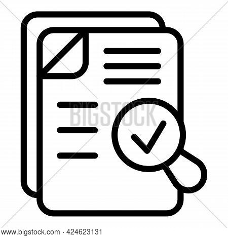 Regulated Products Search Icon. Outline Regulated Products Search Vector Icon For Web Design Isolate