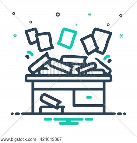 Mix Icon For Disorganize Haphazard Scrappy Disorganized Disorderly Straggling