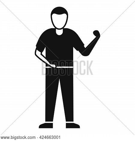 Amputee Hand Icon. Simple Illustration Of Amputee Hand Vector Icon For Web Design Isolated On White 
