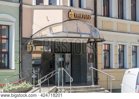 Bytow, Poland - May 31, 2021: Branch Of Pko Bank Polski - Poland's Largest Bank Founded In 1919 And 