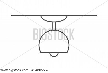 Vector Icon Of A Chandelier, Ceiling Lamp. Stock Illustration, Isolated On A White Background. Simpl