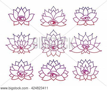 lotus outline tattoo design