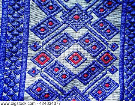 Tribal Pattern Or Ethnic Pattern Is Used For Assam Motif Design Or Muga Silk Of Assam. Similar To Uk