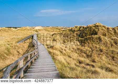 Dunes In Norddorf On The North Sea Island Amrum, Germany.