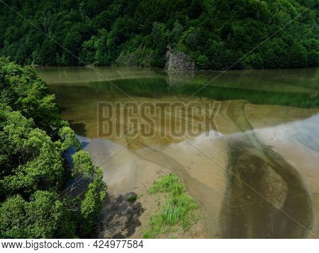 Malaia Dam lake in the Carpathians, Romania, Europe