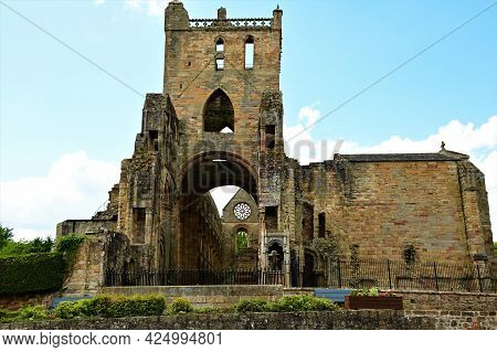 A View Of The Ruins Of The Medieval Abbey Complex At Jedburgh In The Scottish Borders.