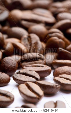  coffee beans on white