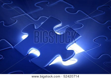 puzzle piece coming down into it's place