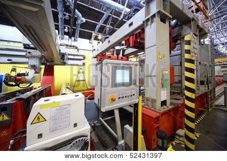TVER - JUN 05: The equipment in the Tver Carriage Works, on June 05, 2013 in Tver, Russia.
