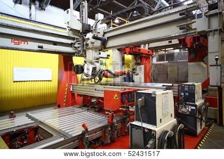 TVER - JUN 05: The equipment in the shop of the Tver Carriage Works, on June 05, 2013 in Tver, Russia.