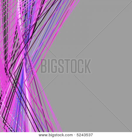Abstrakt bakgrund med vågor i rosa färg. Vektor Illustration
