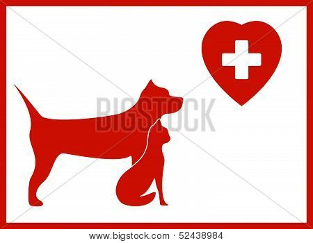 veterinary icon with pet