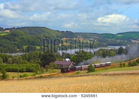 alte retro Dampfzug übergeben die lakeside