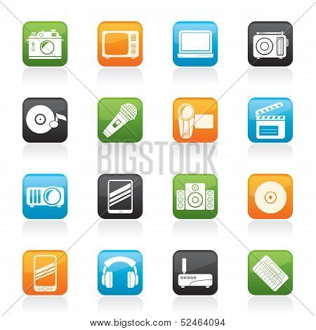 Media and technology icons