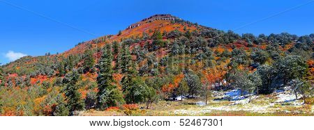 Panoramic view of scenic landscape near Alamosa Colorado