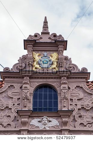 Apothecary Oriel In The City Of Lemgo, Germany