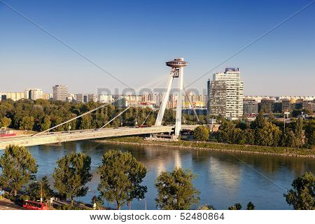 New Bridge on July 21 2013 in Bratislava Slovakia