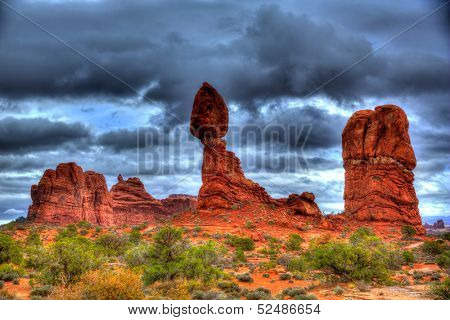 Arches National Park Balanced Rock in Moab Utah USA