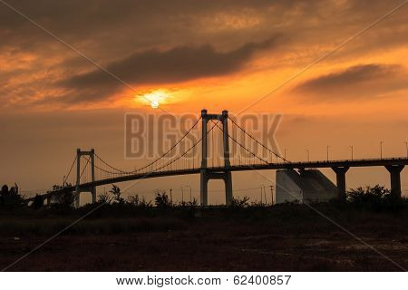 Bridge sunset at Vietnam