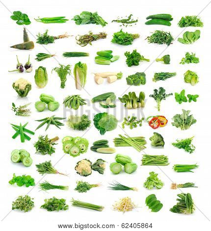 Vegetables Collection Isolated On White Background