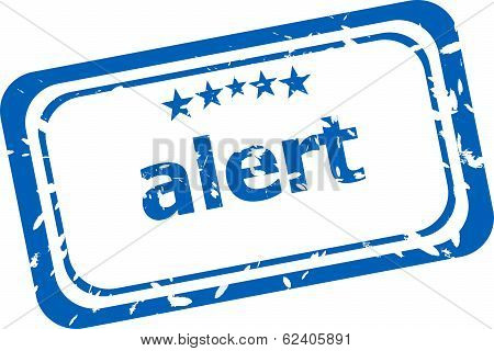 Grunge Rubber Stamp With Word Alert Inside