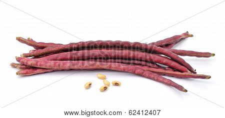 Red Beans On The White Background