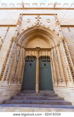 Valencia La Lonja gothic facade UNESCO heritage in Spain