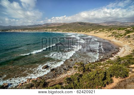Coast Of Akamas Peninsula On Cyprus