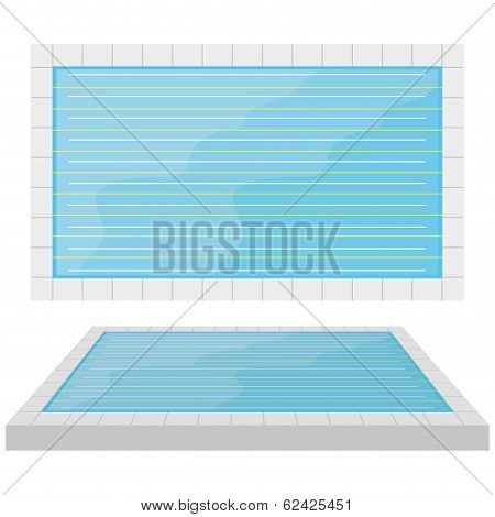 Vector Pool Illustration Isolated On White Background
