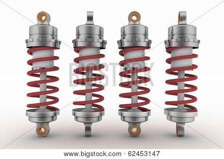 shock-absorbers isolated on white 