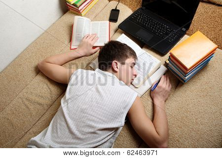 Teenager Sleeps After Learning